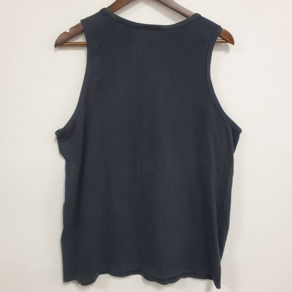 Vintage Quiksilver Mens Y2K Graphic Tank Top Size L Black Beach Surf Monkey - Picture 4 of 10